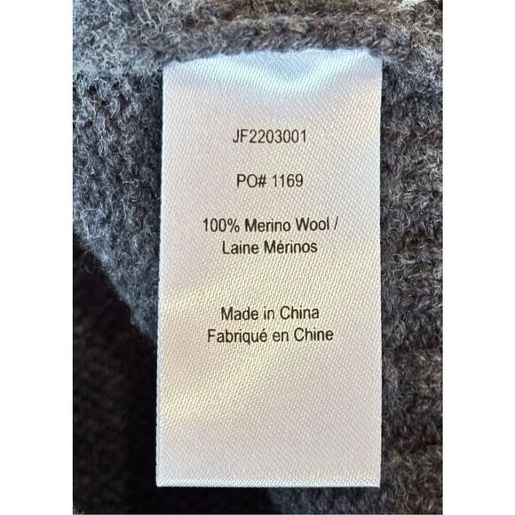 JASON WU Fringe Wool Turtleneck Sweater in Grey NWT Size Large - Picture 11 of 11